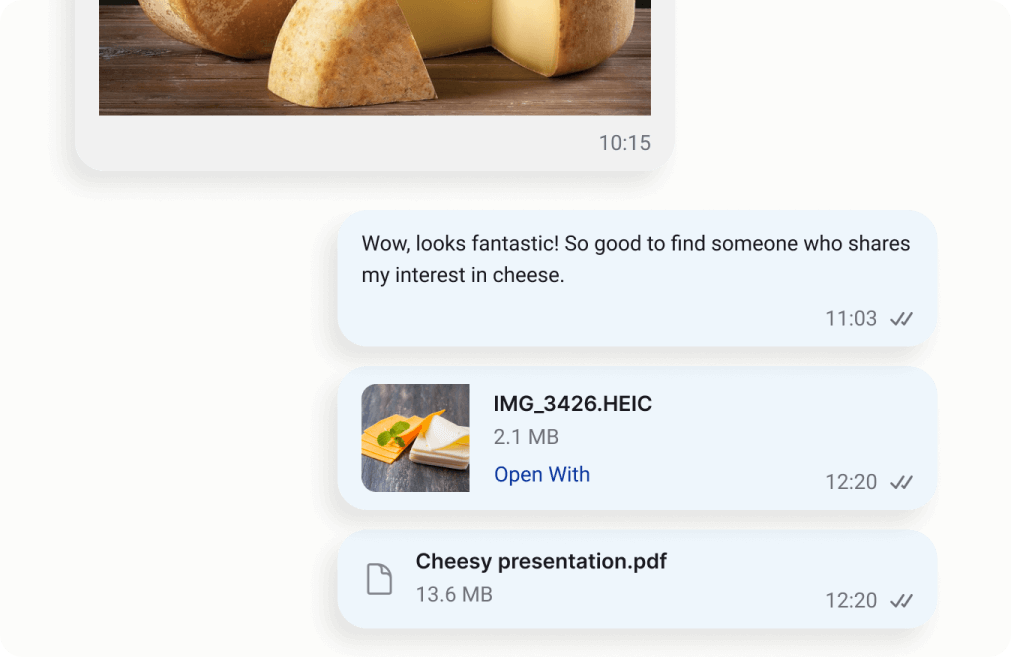 Private.Ki Messenger encrypted file attachments feature