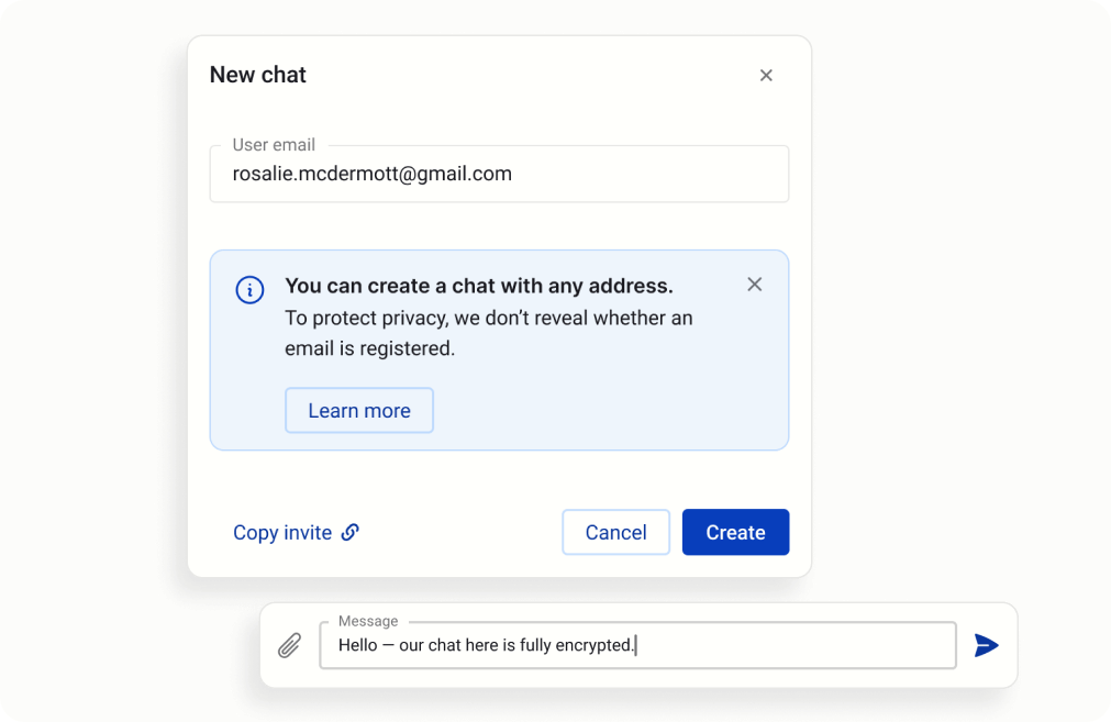 Private.Ki Messenger invite anyone via secure link feature