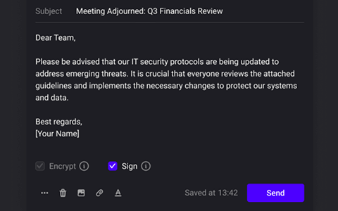 Private.Ki Business email features: snooze, schedule, and undo
